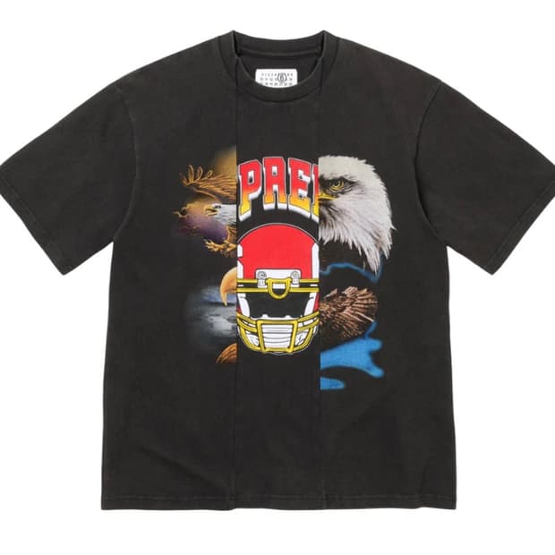 슈프림 x MM6 메종 마르지엘라 스플릿 숏슬리브 탑 블랙 - 26SS