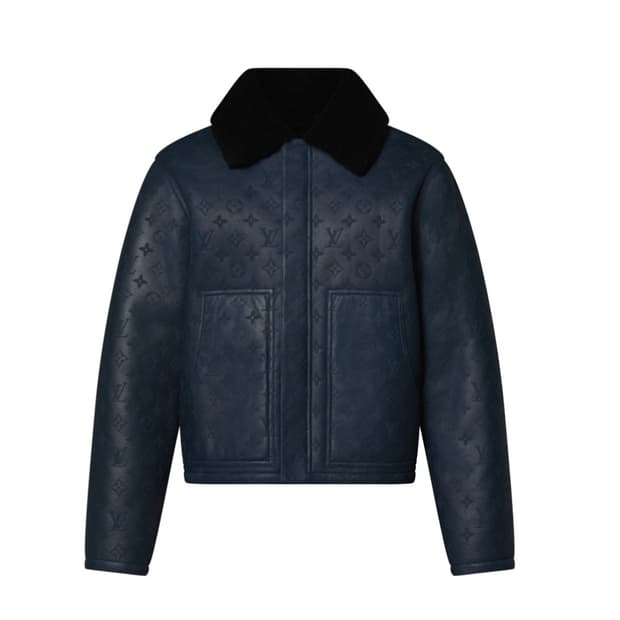 [54사이즈] 루이비통 시어링 자켓 무스탕 네이비
