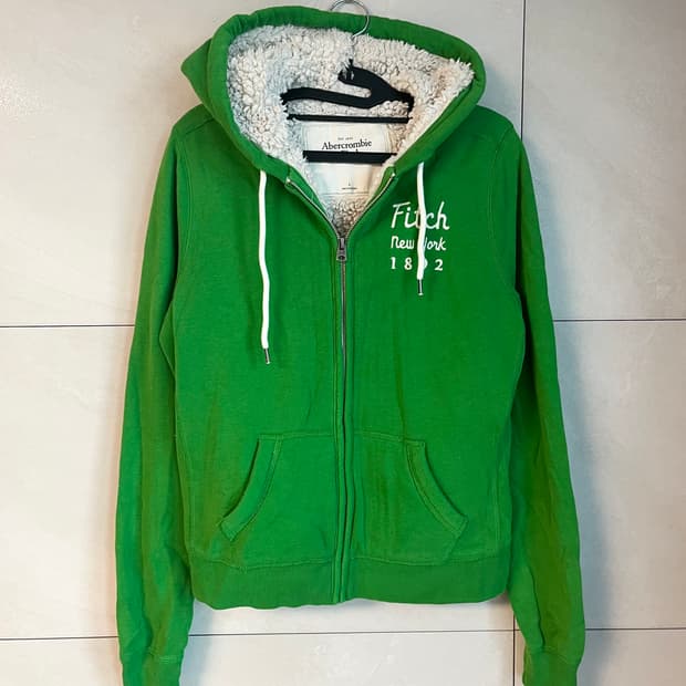 아베크롬비 양털 퍼 말차 후드집업 [L]