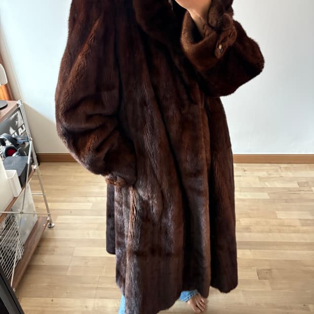 이태리 리얼밍크 롱코트
