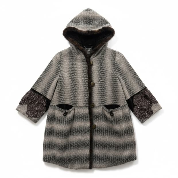 D Premium 럭셔리 밍크 후드 코트