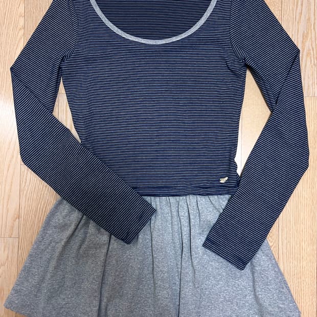 코이세이오 스트라이프 원피스 (Navy)