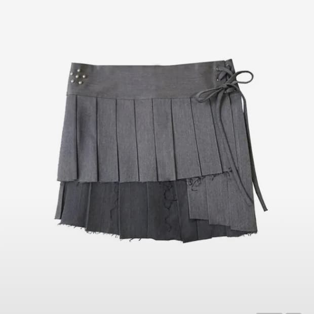 제메타 랩 타이 스커트 M 