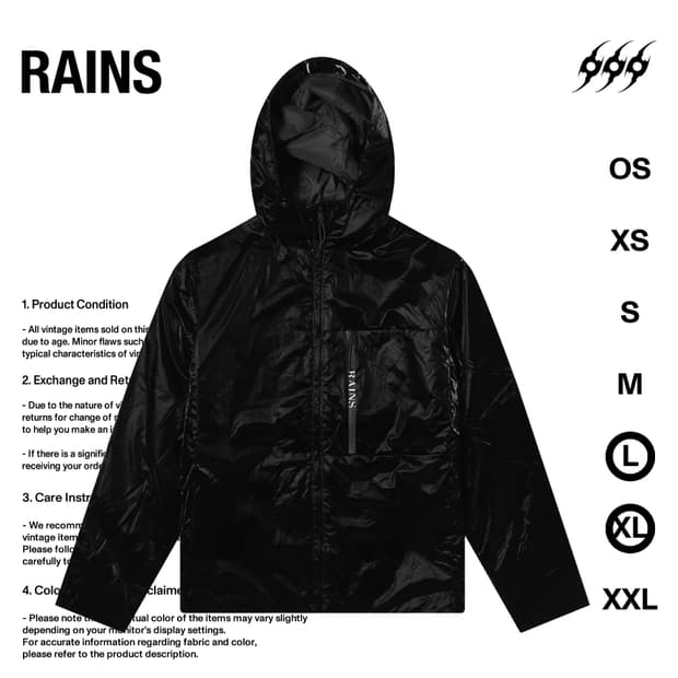 레인스 드리프터 L / XL 사이즈 후드자켓