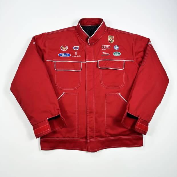 VTG 빈티지 싱글 레이싱 자켓 레드 M