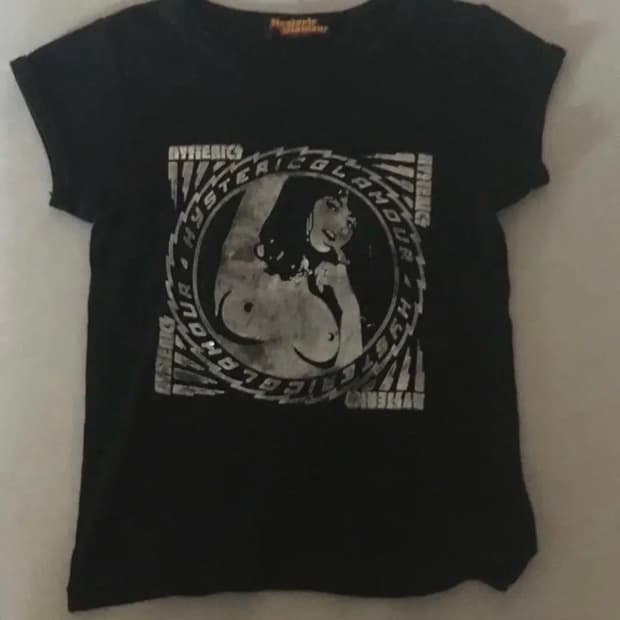 히스테릭클래머 히글 아카이브 블랙 반팔 티셔츠 갸루 오네 펑크 와투케