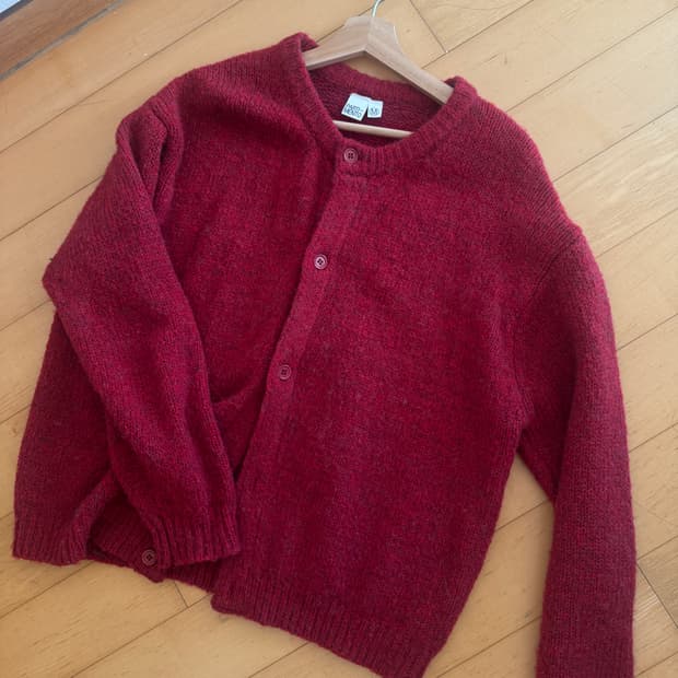 파르티멘토 알파카 모헤어 가디건M 레드