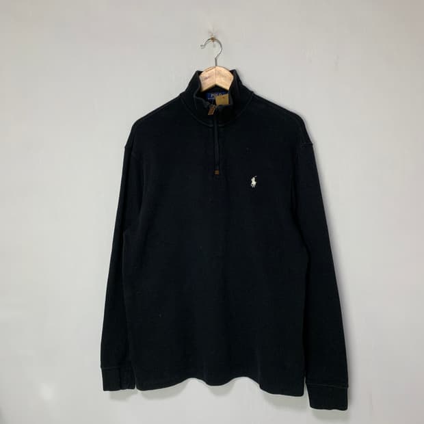 폴로 랄프로렌 하프집업 반집업 니트 맨투맨 빈티지 블랙 L