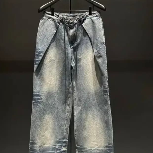 준지 플리츠데님 46사이즈