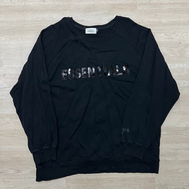 피어오브갓 피오갓 에센셜 빅로고 맨투맨 [블랙] 3XL