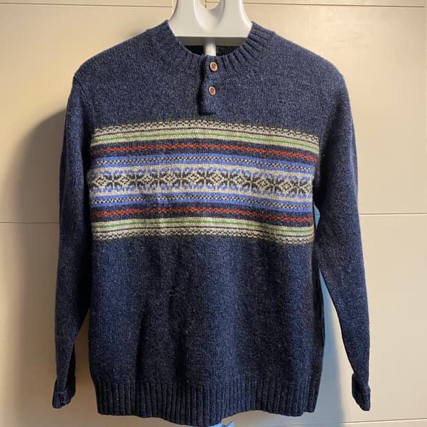 모100  패턴 니트 스웨터