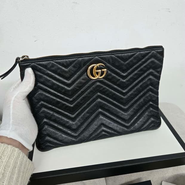 [보증서 정품] 구찌 마몬트 마틀라세 클러치백