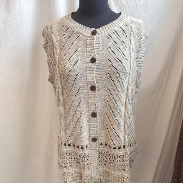 면혼방 베스트 니트가디건(L)