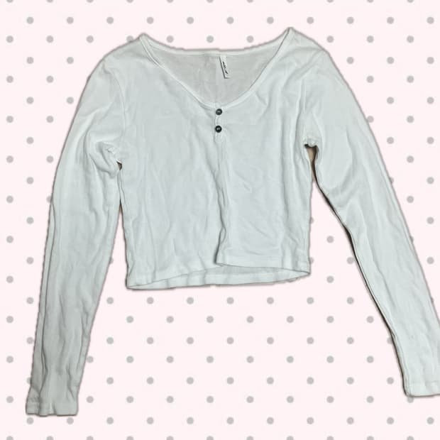 기본 무지티셔츠 긴팔 크롭 