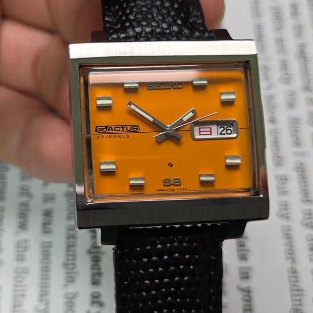 빈티지 세이코 액투스 SS 테레비 진노랭이 한자 데이데이트 오토매틱