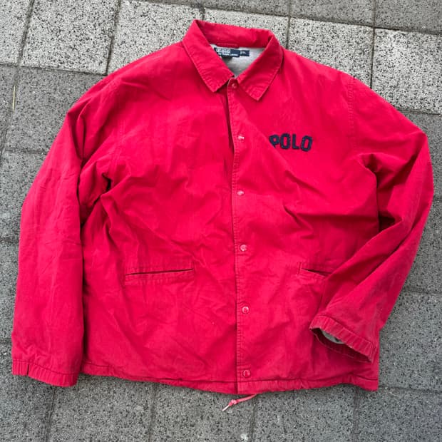 90s 폴로 코튼코치자켓(XL)
