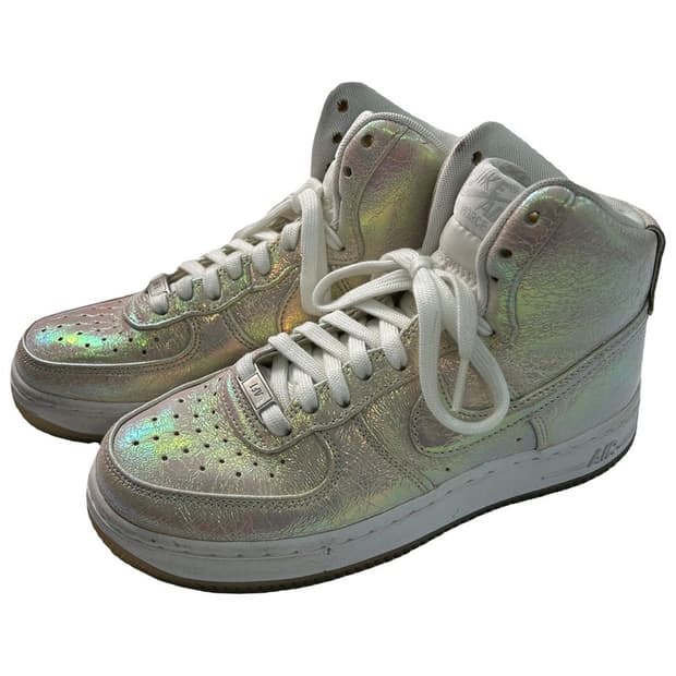 NIKE 에어포스 1 하이탑 실버 메탈릭 스니커즈 230