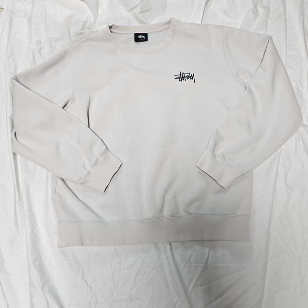 스투시 빅로고 스웻셔츠 맨투맨 화이트