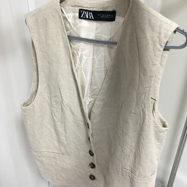 자라 린넨 베스트 조끼