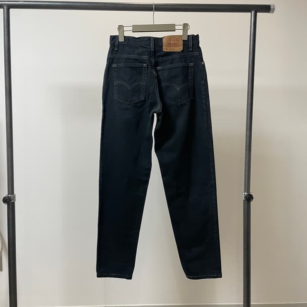 (M) 90s USA 리바이스550 테이퍼드핏 블랙진 데님팬츠