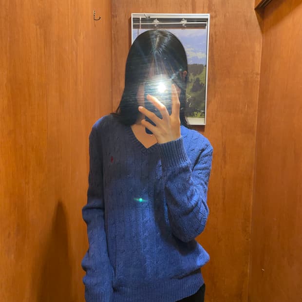 (M) POLO 폴로 랄프로렌 케이블 브이넥 니트