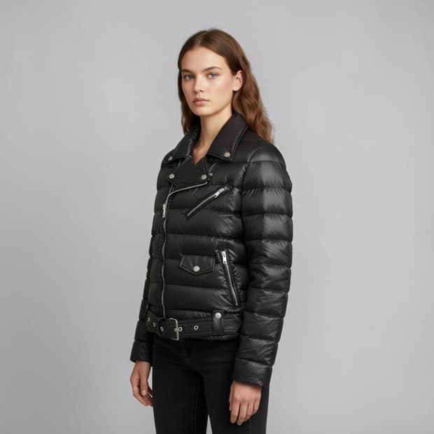 .S/ 폴로랄프로렌 벨티드 다운 바이커 패딩자켓