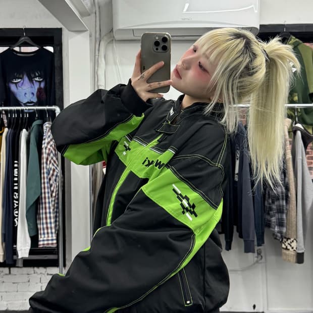 가와사키 레이싱 바이커 자켓