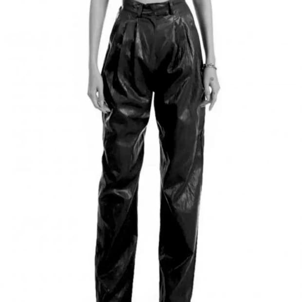 배드블러드 adc 레더 팬츠 블랙 가죽바지