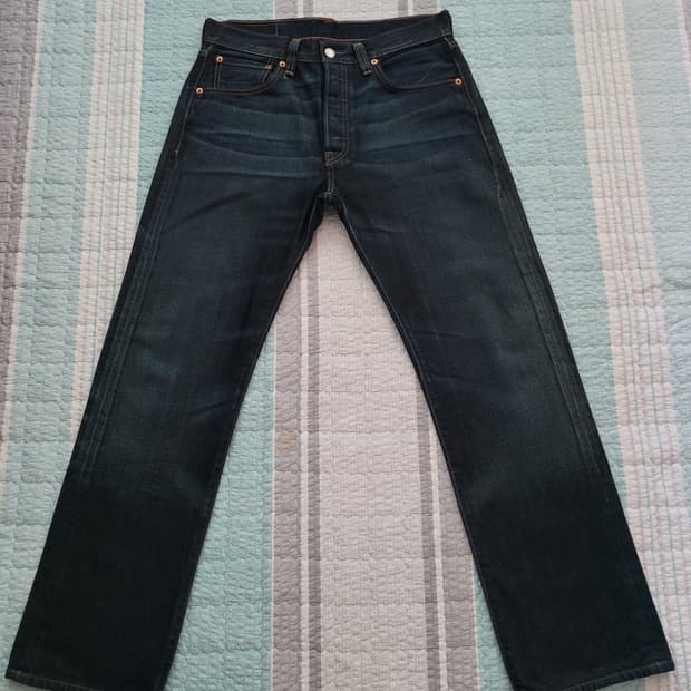 리바이스 08 501. 레귤러스트레이트 다크블루워싱진. 32사이즈