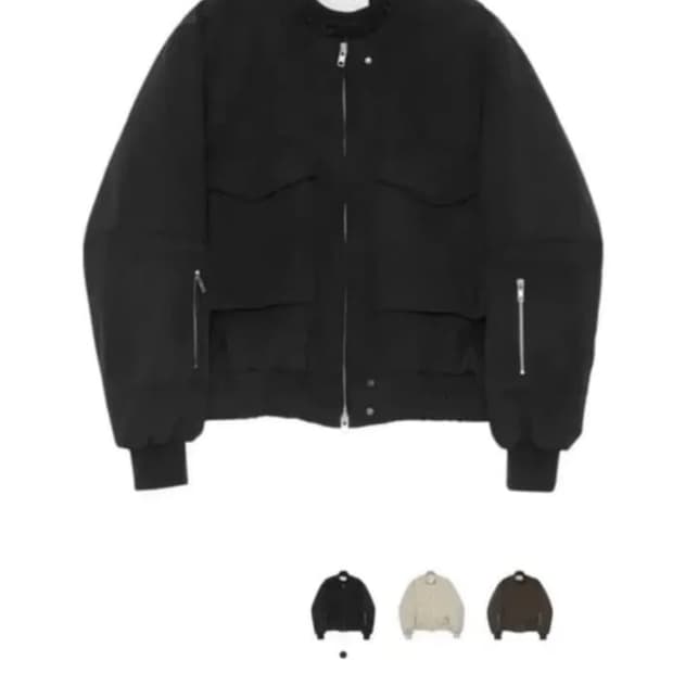 1 알렌느 3D 스웨이드 봄버 블랙