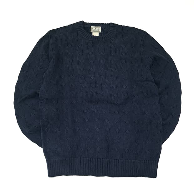 CL315 S 엘엘빈 00s 코튼 케이블 네이비 니트 스웨터