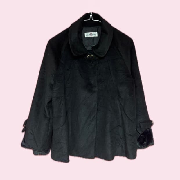 [GALLERY VISCONTI] 블랙 갸루 퍼 코트