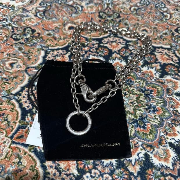 Ling top Long Chain necklace 925 silver