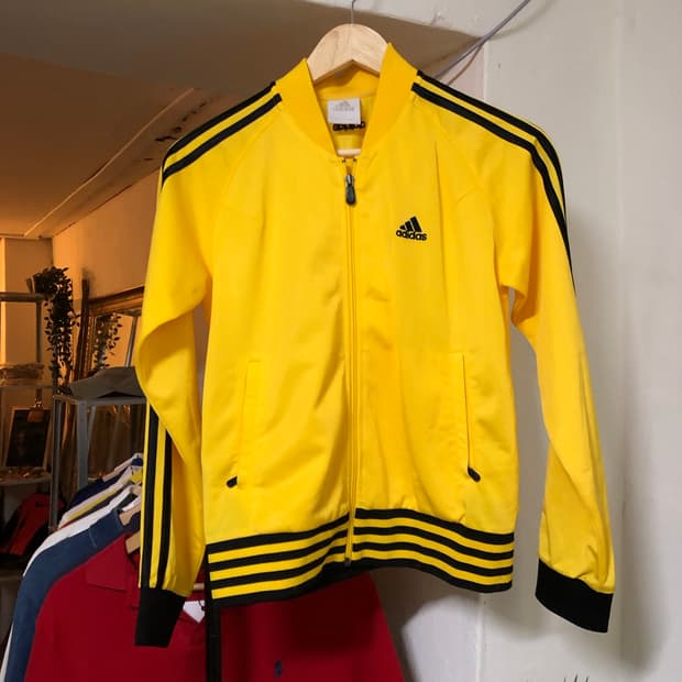 Adidas 옐로우 트랙탑 져지