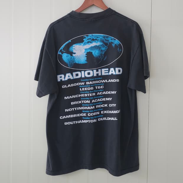 라디오헤드 빈티지 리프린트 티셔츠