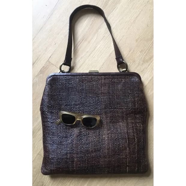 Dries Van Noten 래커 라피아 백