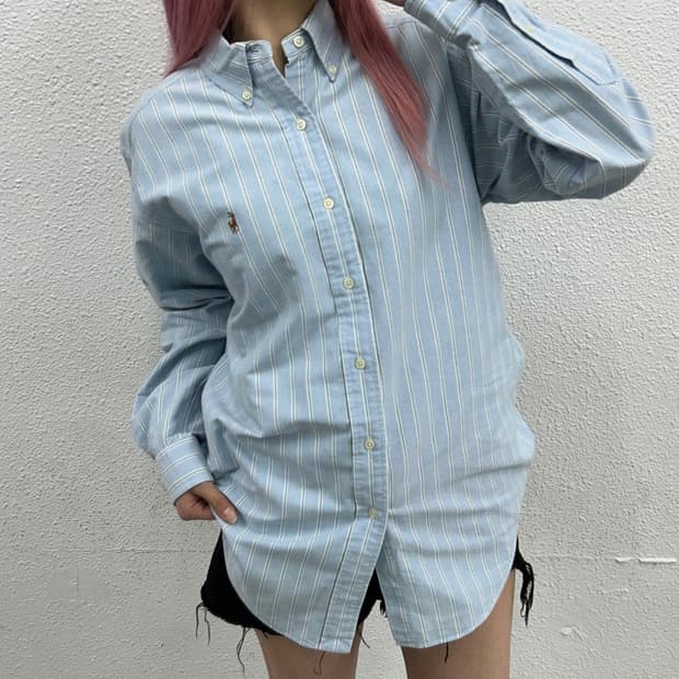 폴로 랄프로렌 옥스포드 세로 단가라 소라맛 셔츠 14