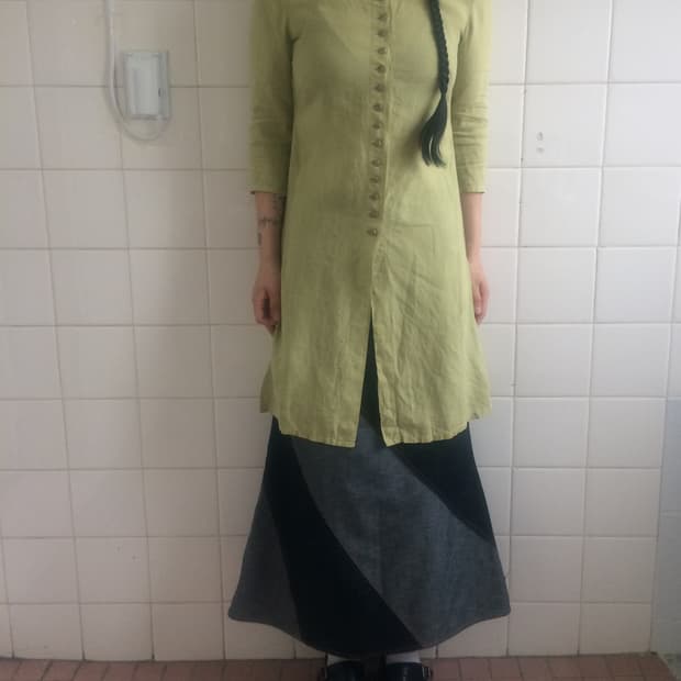 Agnes b button point long jacket
