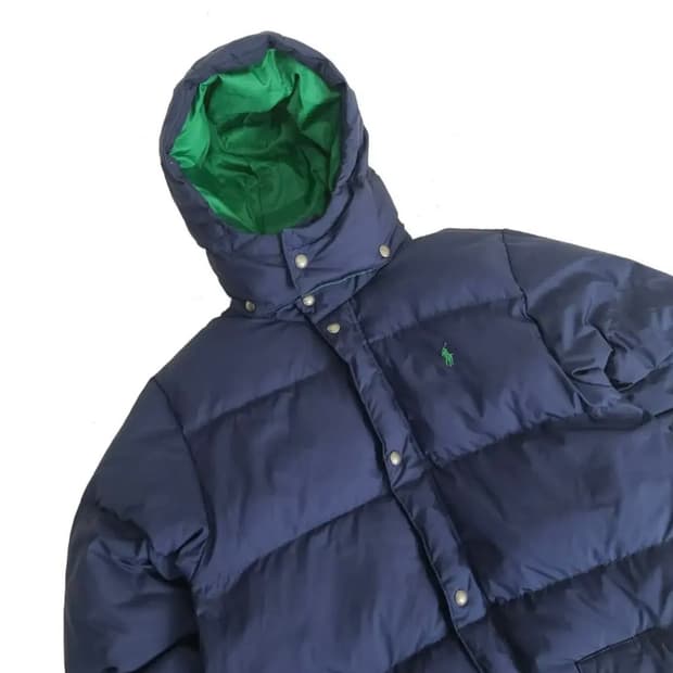 폴로 랄프로렌 네이비 푸퍼 패딩 점퍼 xl