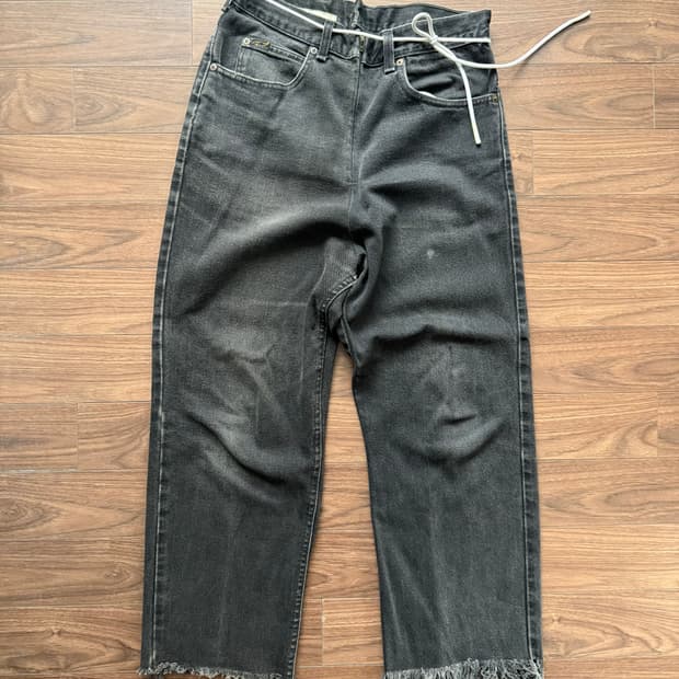 77circa 블랙데님팬츠