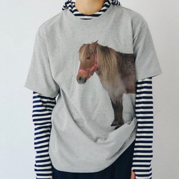 HORSE T-SHIRT, HEATHER GRAY 구해요ㅠㅠ