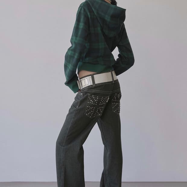 스컬프터 데님 인디고 그레이 