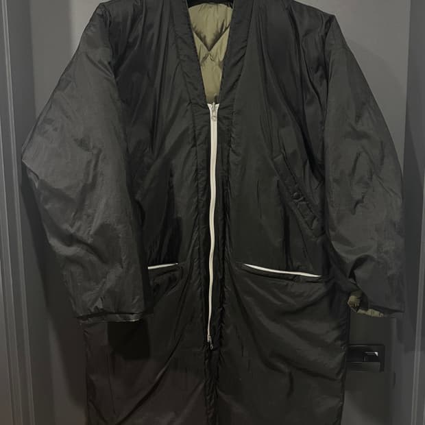 with MNW 리버서블 롱패딩코트 오리털 덕다운 made in Kore