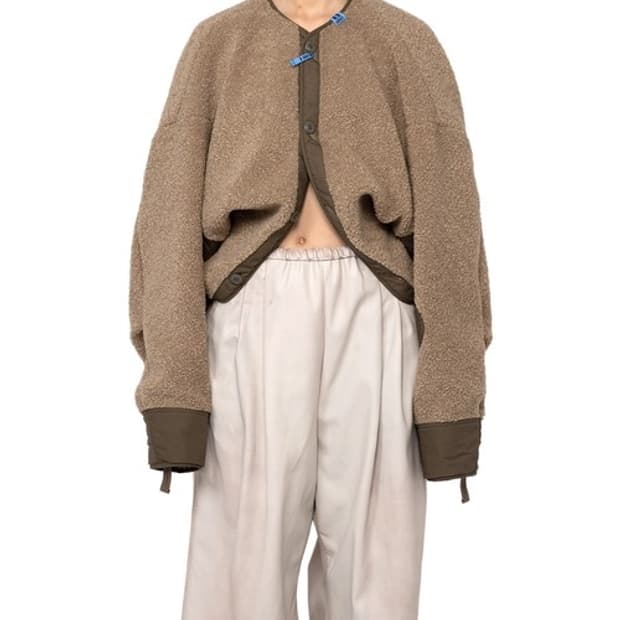 메종 미하라 야스히로 크롭 보아 플리스 블루종 FREE사이즈