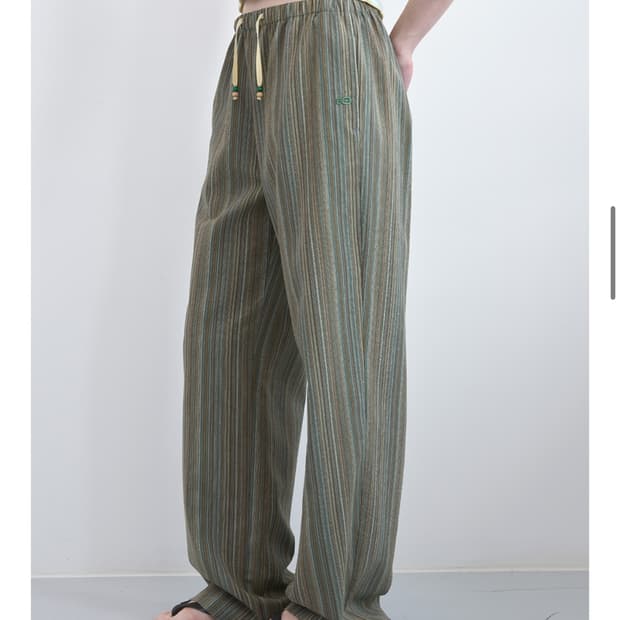 엔조블루스 썸머 라운지 밴딩 팬츠 (Khaki Stripe)