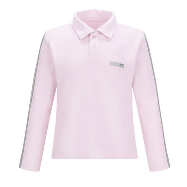 샵페어리 snug track polo top 핑크