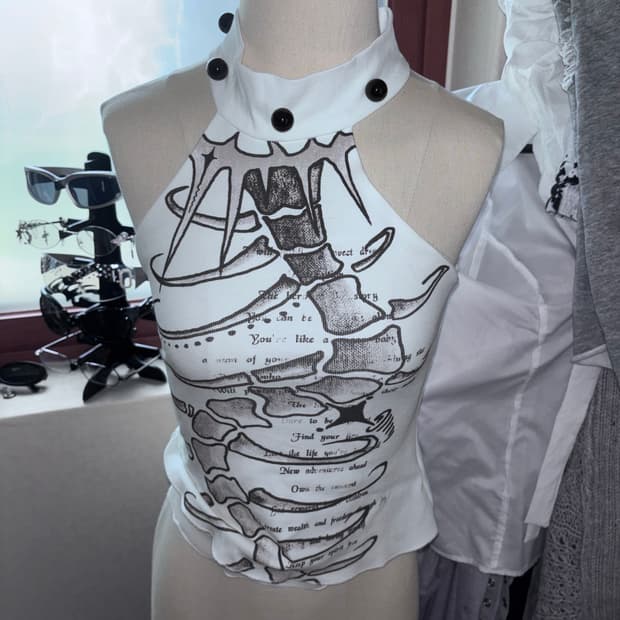 Wsw 중국 디자이너 브랜드 홀터넥 탑 나시