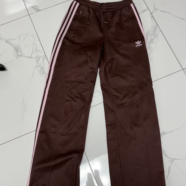 아디다스 브라운 핑크 트랙팬츠 s