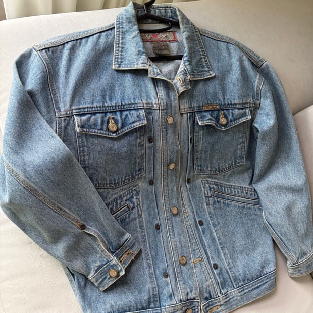 빈티지 여성 청자켓