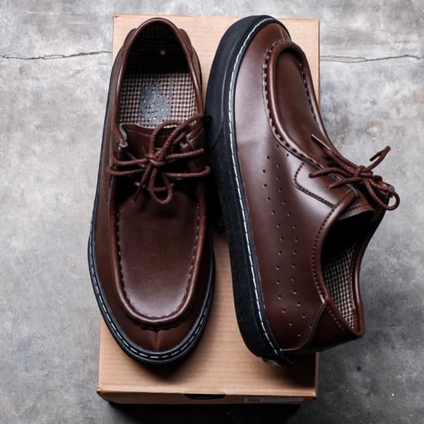 반스 카버 로우 가죽 로퍼 브라운 280 최상급 상태!!